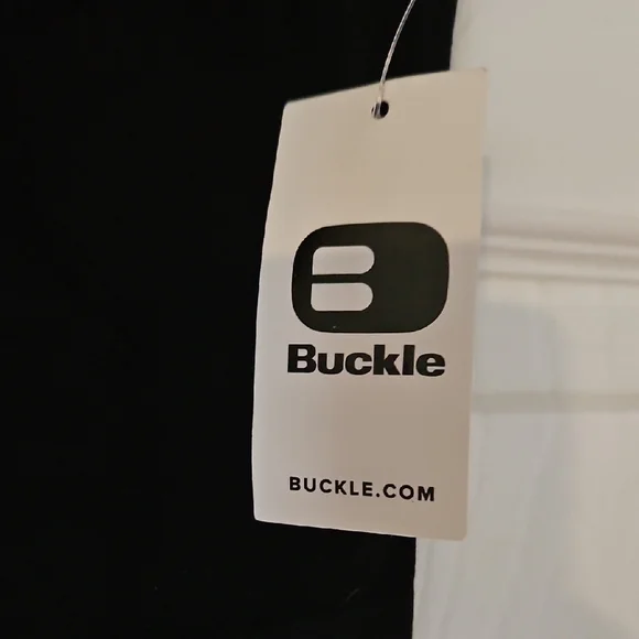 Buckle Black Sleeveless Tank Top With Mesh Window M - Picture 3 of 4